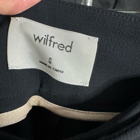 Wilfred Anna Highw Waist Belted Straight Leg Pants Trouser Black Sz. 0 - Picture 10 of 12